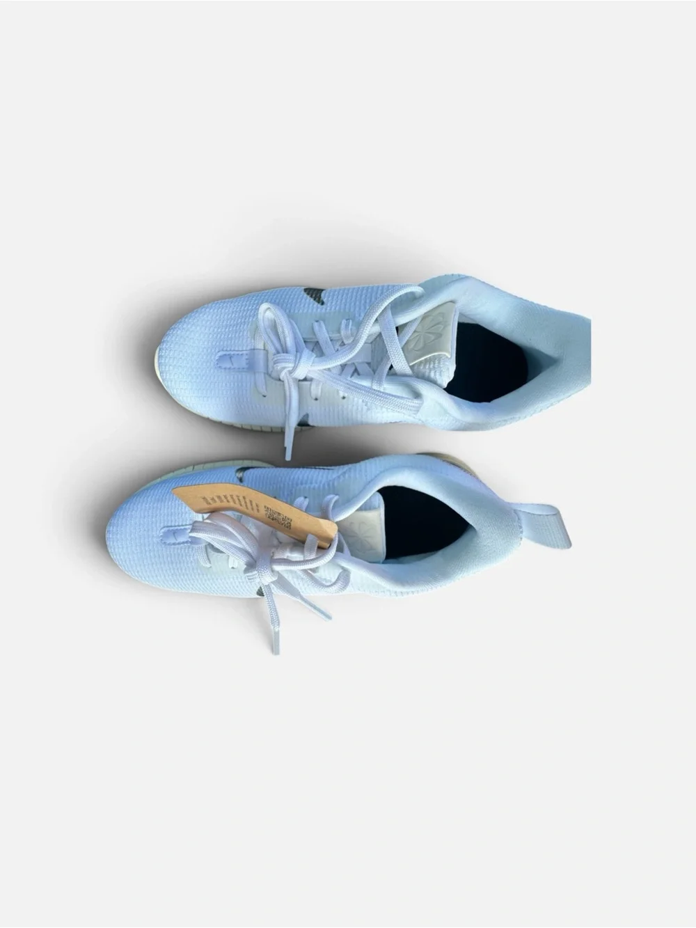 Nike Athletic Sneakers in cream with Black Swoosh